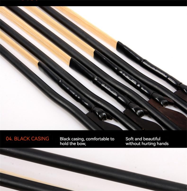 mocrcrel Professional Erhu Bow, Chinese Violin Bow，Erhu accessories, Chinese musical instrument accessories，Derived from horse tail hair (Style B) - Image 4